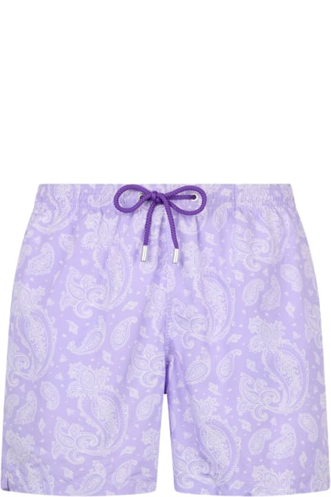 Homeware MC2 Saint Barth Man Lightweight Fabric Swim-shorts Lighting With Paisley Print