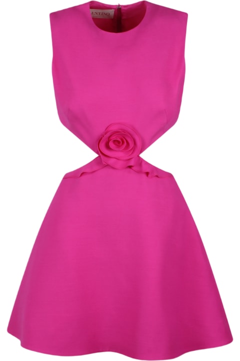 Valentino Garavani Dresses for Women Valentino Garavani Crepe Couture Cut Out Mini Dress
