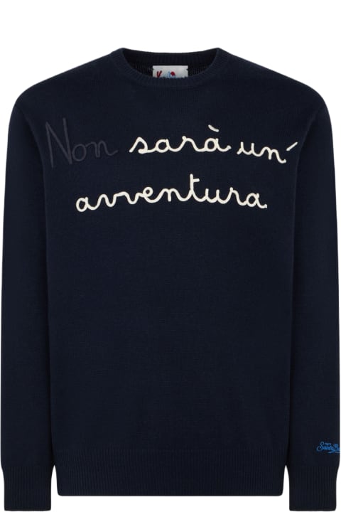 Homeware MC2 Saint Barth Man Crewneck Sweater With Non Sarà Un
avventura Embroidery | Niki Dj Special Edition