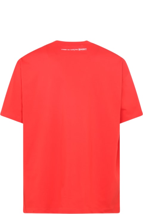 Topwear for Men Comme des Garçons Red Cotton T-shirt