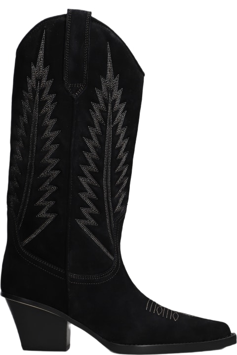 Boots for Women Paris Texas Rosario Texan Boots In Black Suede