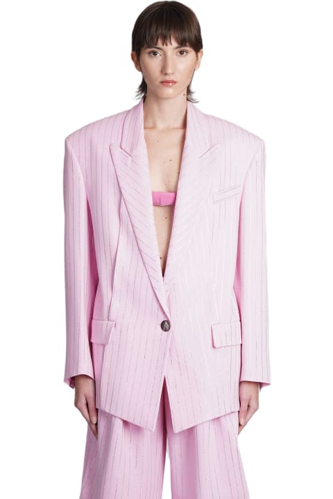 The Attico for Women The Attico Glen Blazer In Rose-pink Viscose