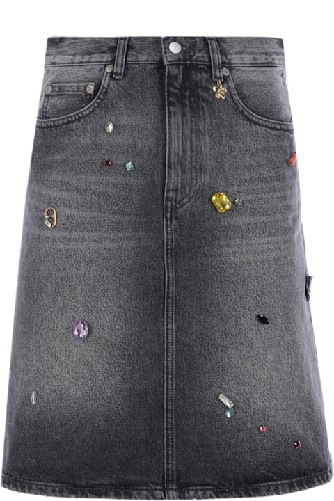 Marc Jacobs Skirts for Women Marc Jacobs A-line Denim Skirt With Crystals