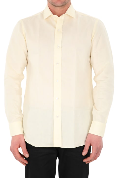 Salvatore Piccolo Shirts for Men Salvatore Piccolo Yellow Cotton Shirt