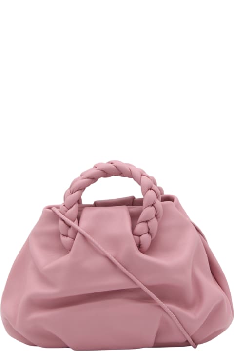 Hereu Totes for Women Hereu Pink Leather Bombon Handle Bag