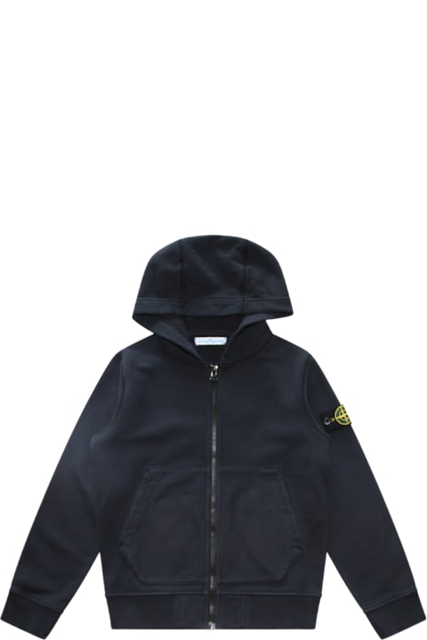 Stone Island Sweaters & Sweatshirts for Boys Stone Island Navy Blue Cotton Sweatshirt