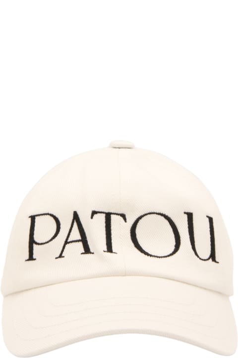 Patou Hats for Women Patou White And Black Cotton Baseball Cap