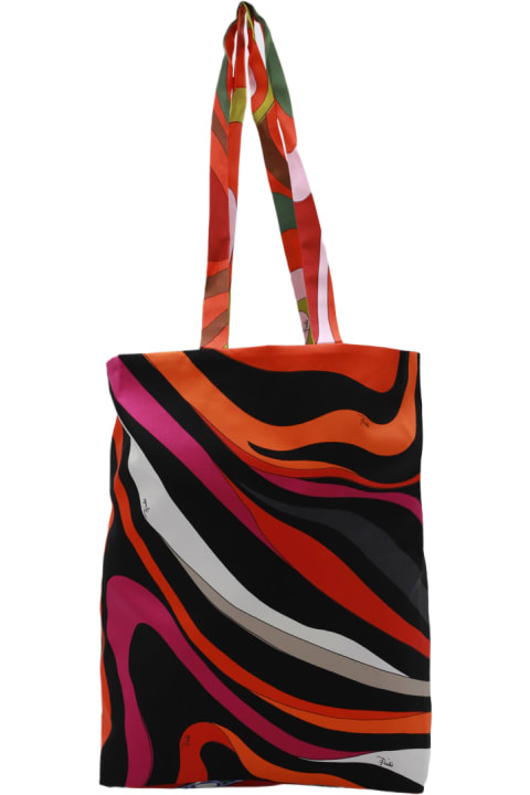 Pucci Totes for Women Pucci Multicolor Silk Tote Bag