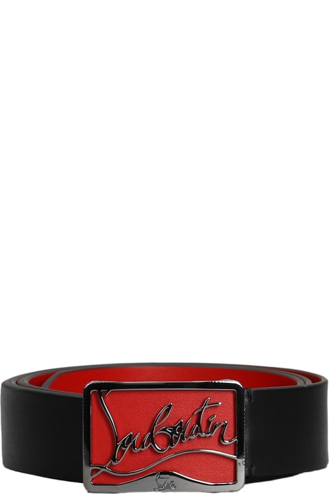 Christian Louboutin Belts for Men Christian Louboutin Ricky Belt Belts In Black Leather