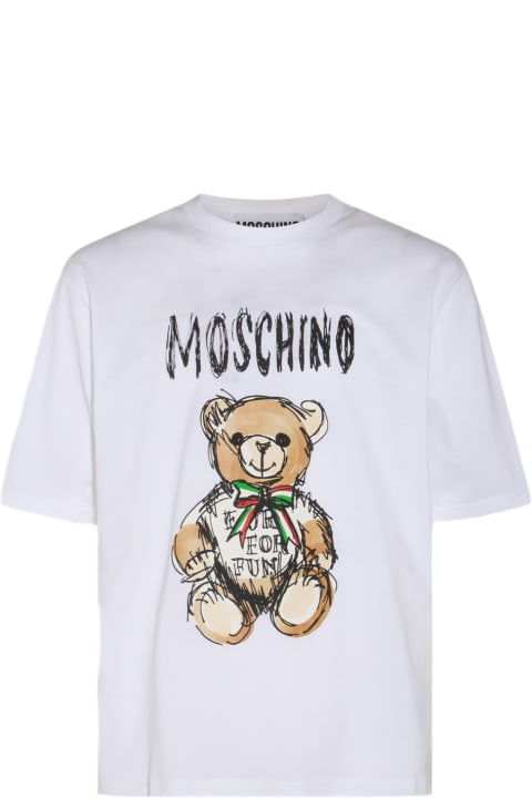Moschino Topwear for Men Moschino White Cotton T-shirt