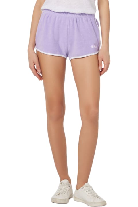 Homeware MC2 Saint Barth Woman Terry Cotton Pull Up Shorts Francine