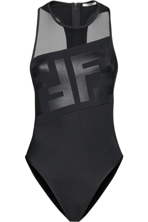 Fendi Logo Monogram Swimsuit italist
