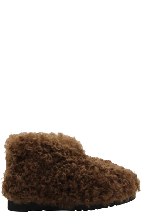 STAND STUDIO Women STAND STUDIO Brown Faux Fur Olivia Cropped Boots