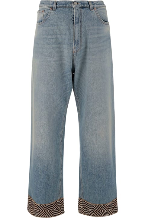 メンズ Valentinoのボトムス Valentino Denim Wide-leg Jeans