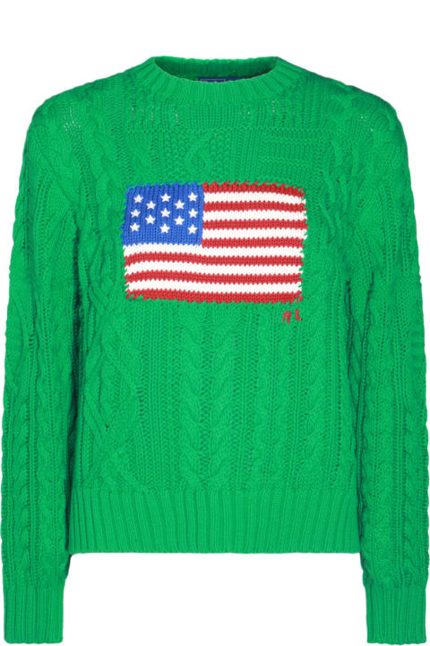 Polo Ralph Lauren Sweaters for Women Polo Ralph Lauren Green Cotton Knitwear