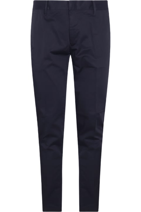 Pants for Men Emporio Armani Blue Navy Cotton Blend Pants