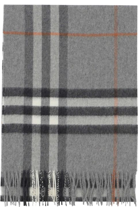 Burberry Men Burberry Cashmere Scarf With Check Pattern