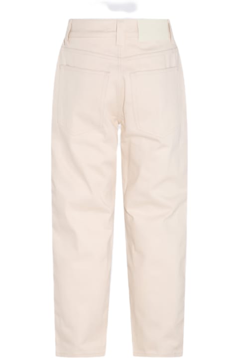 メンズ Sunneiのボトムス Sunnei Ecru White Stripes Cotton Pants