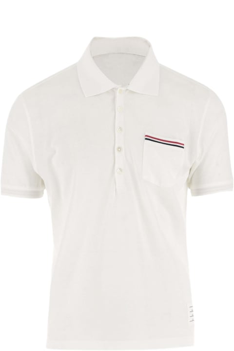 Thom Browne Topwear for Men Thom Browne 'ss Pocket' Cotton Polo Shirt