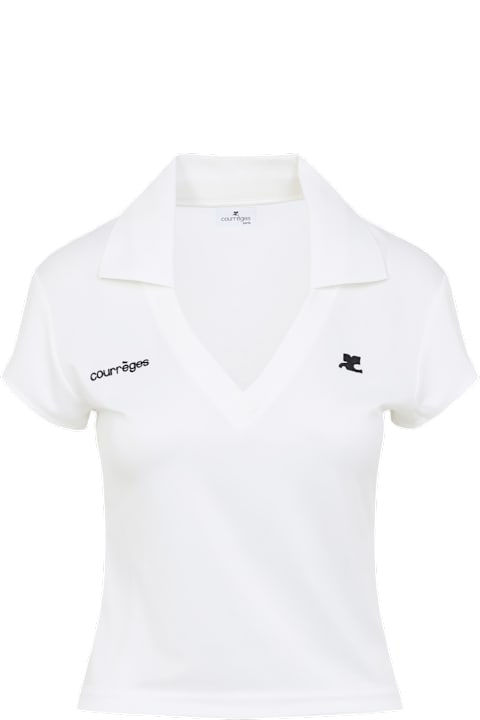 Courrèges for Kids Courrèges Cropped Polo