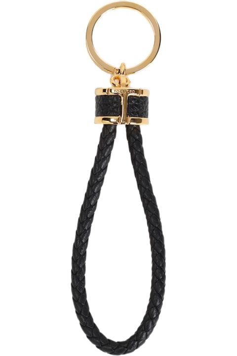 Jewelry Sale for Men Tom Ford Calf Leather Key Ring