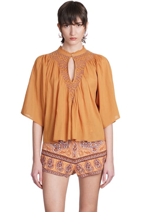 Antik Batik for Women Antik Batik Ayo Blouse In Orange Cotton