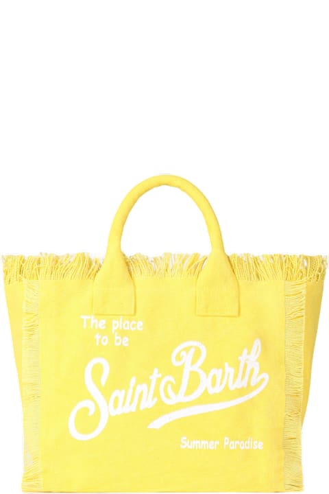 Homeware MC2 Saint Barth Yellow Cotton Canvas Colette Handbag
