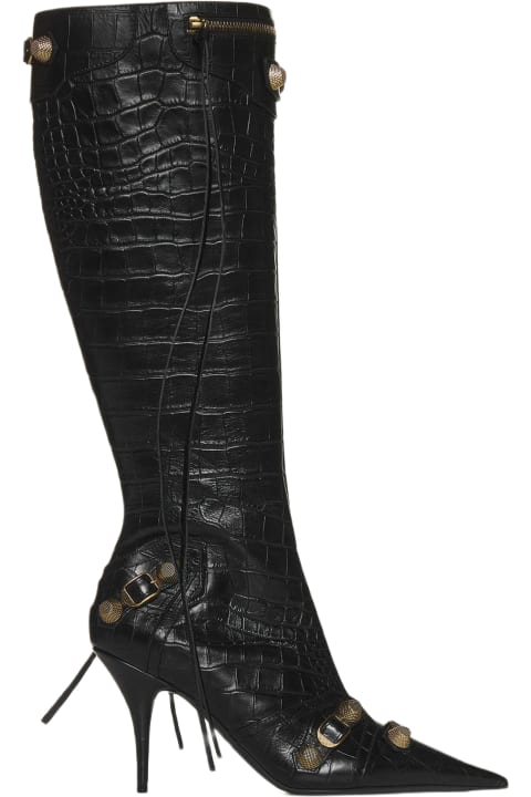 Boots for Women Balenciaga Cagole Animalier Effect Leather Boots
