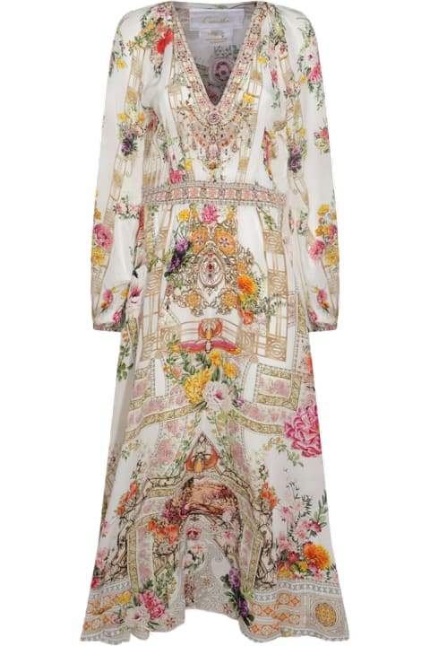 Camilla Dresses for Women Camilla White And Pink Silk Dress