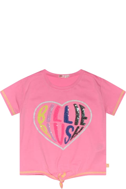 Billieblush T-Shirts & Polo Shirts for Girls Billieblush Pink Multicolour Cotton Blend T-shirt