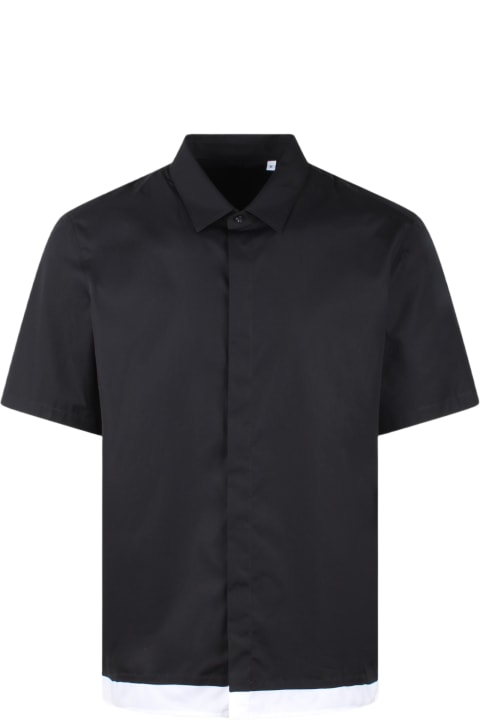 Fashion for Men Neil Barrett Loose Double Layer Short Sleeve Shirt