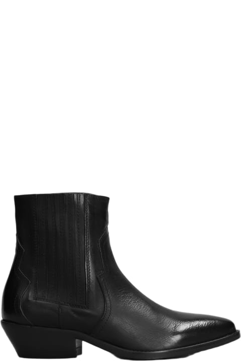 Boots for Women Julie Dee Texan Ankle Boots In Black Leather