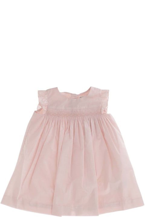 Dresses for Baby Girls Bonpoint Cotton Dress With Smock Stitch Embroidery