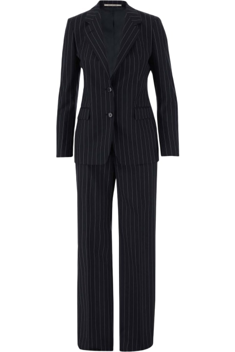 ウィメンズ Tagliatoreのスーツ Tagliatore Virgin Wool Pinstripe Suit