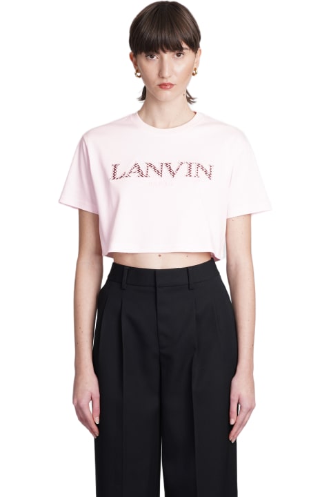 Topwear for Women Lanvin T-shirt In Rose-pink Cotton