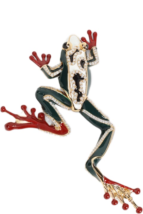 Bottega Veneta Jewelry for Women Bottega Veneta Frog Silver Brooch