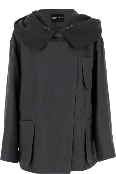 Giorgio Armani for Women Giorgio Armani Hooded Linen Jacket