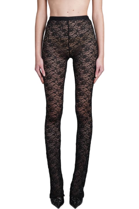 Alessandra Rich for Women Alessandra Rich Rhinestone Lace Leggings