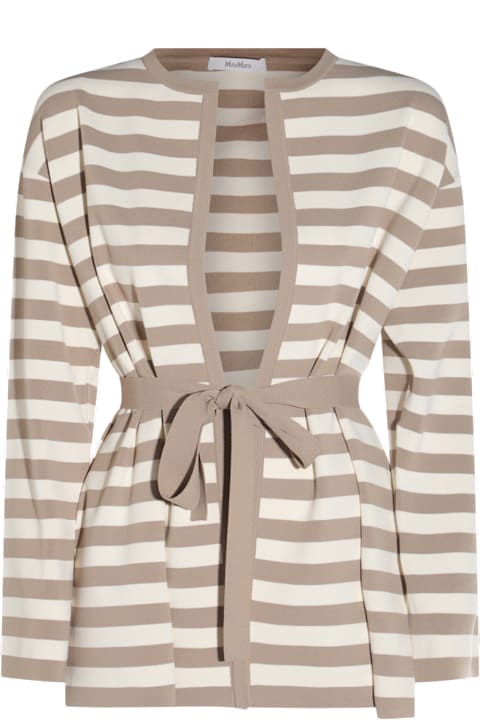 Max Mara for Women Max Mara Beige And White Cotton Gerald Knitwear
