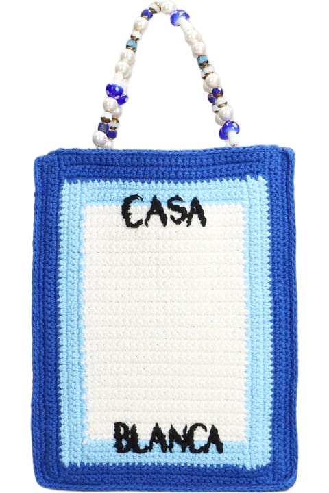 Casablanca for Women Casablanca Logo Cotton Crochet Tote Bag