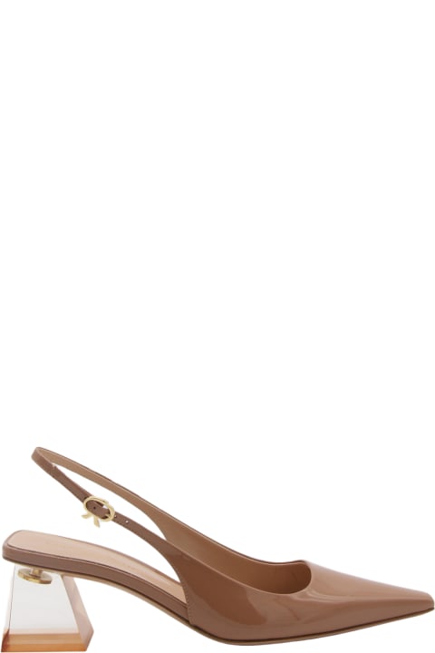 Fashion for Women Gianvito Rossi Praline Leather Slingback Pumps