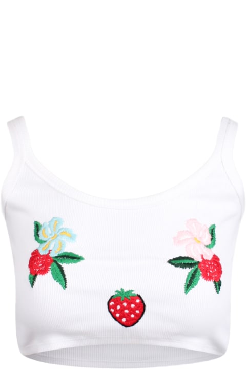 Clothing for Women Fiorucci Fiorucci Embroidered Crop Tank Top