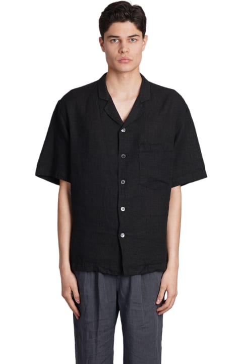 Barena Clothing for Men Barena Bagolo Shirt In Black Linen