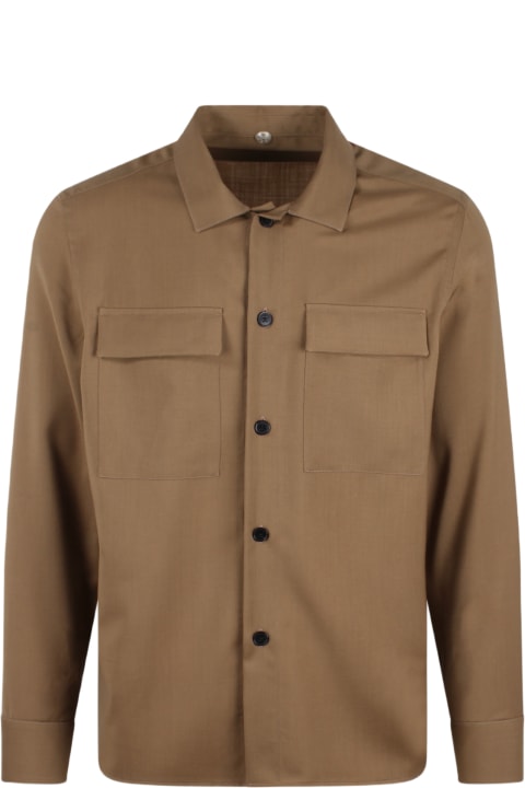 Fashion for Men Low Brand Tropical Wool Shirt Jacket