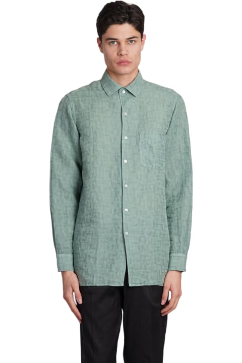 メンズ Massimo Albaのシャツ Massimo Alba Bowles Shirt In Green Cotton