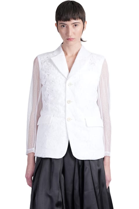 Comme des Garçons Coats & Jackets for Women Comme des Garçons Blazer In White Nylon