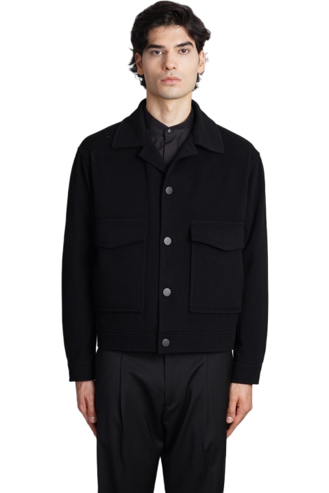 Casual Jacket In Black Wool