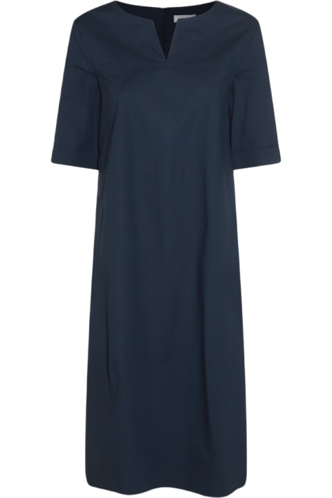 Antonelli Dresses for Women Antonelli Navy Blue Cotton Dress