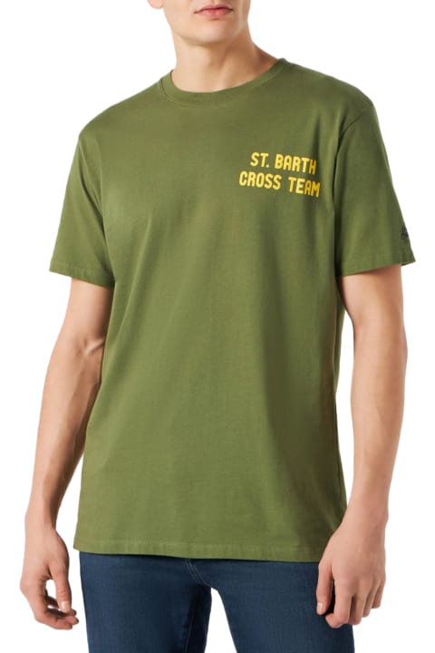 MC2 Saint Barth for Men MC2 Saint Barth Man Green T-shirt With Snoopy Print | Peanuts Special Edition
