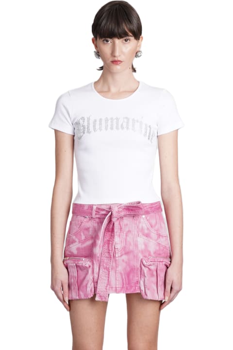 Blumarine Topwear for Women Blumarine T-shirt In White Cotton